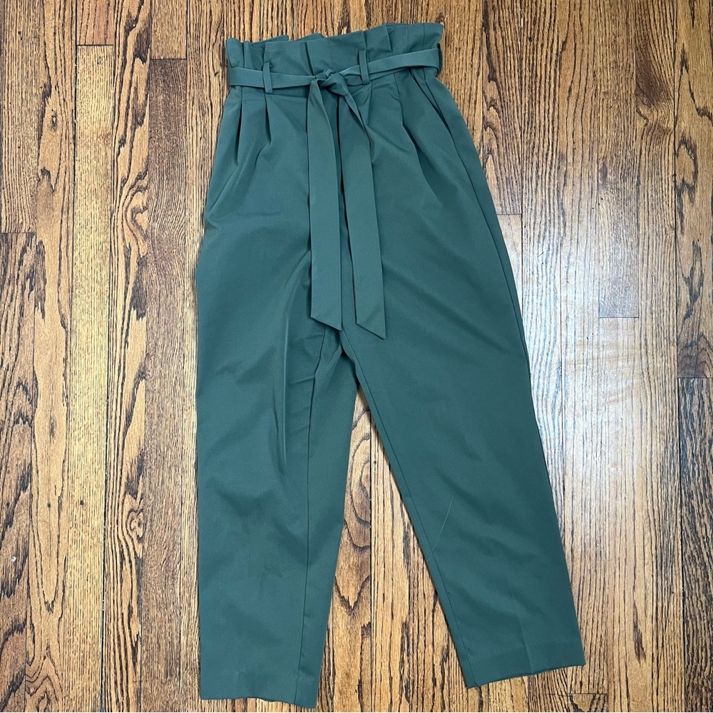 High Waist Paper-bag Pants